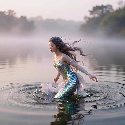 Elegant Water Spirit at Dawn