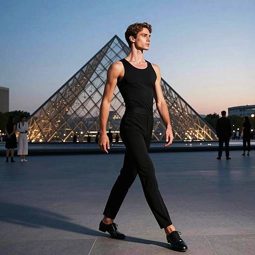 Sleek Male Ballet Dancer on Couture Runway
