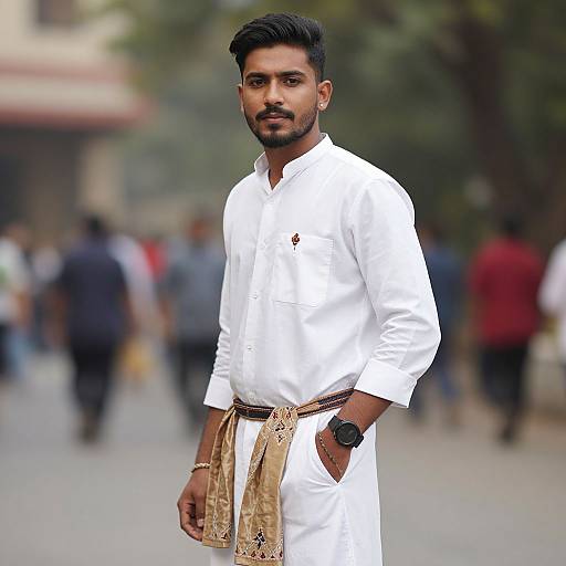 Modern Ethnic Attire Man Portrait