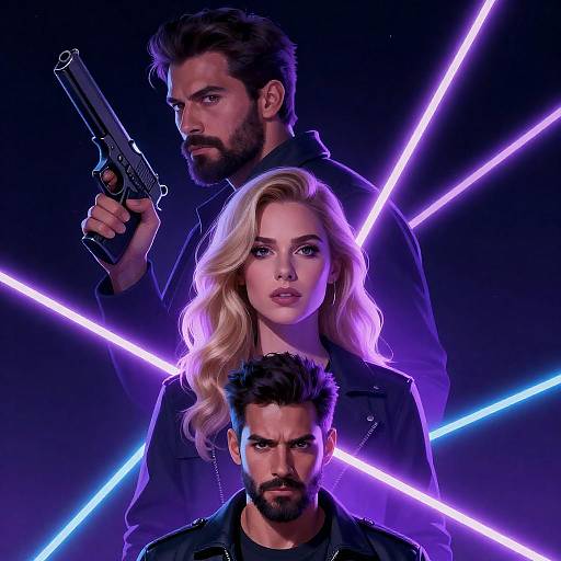 Intense Expressions in a Neon Cosmos