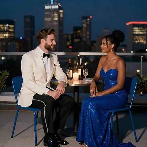 Romantic Rooftop Evening in the City