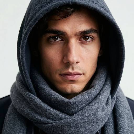 Close-Up of Hooded Person