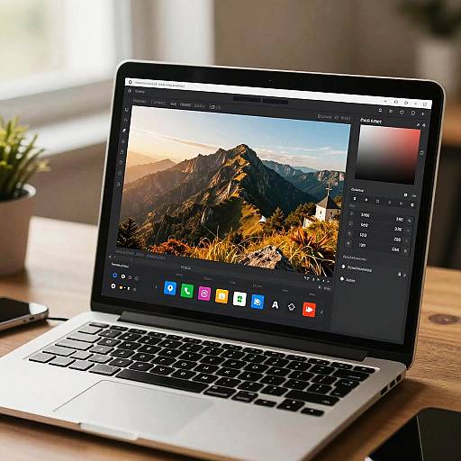 AI Photo Editor Enhancing Landscape Art