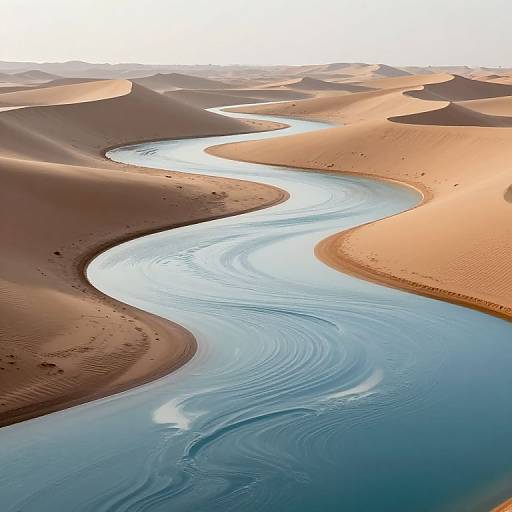 Ethereal Oasis in Desert Mirage