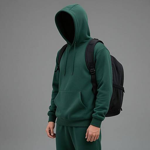 Man in Green Hoodie Sweat Suit