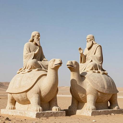Ancient Philosophers on Stone Tortoises