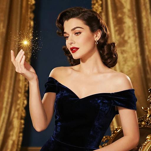 Vintage Hollywood Glamour Woman