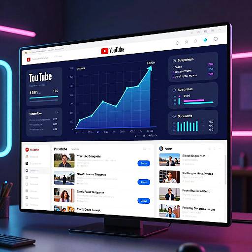 Futuristic YouTube Studio Dashboard