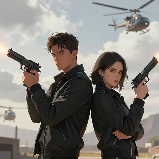 Dramatic Standoff with Guns at Dawn