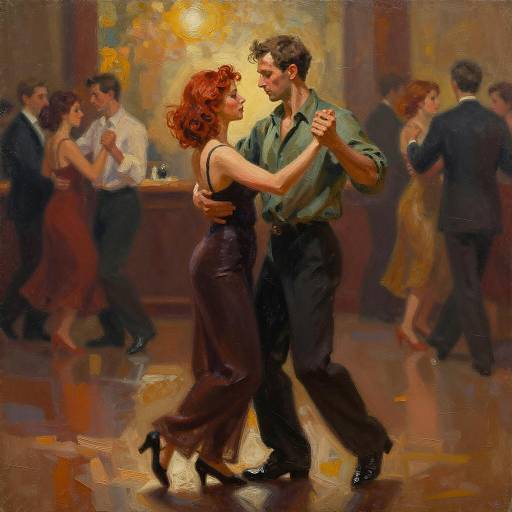Intimate Dance in Warm Colors
