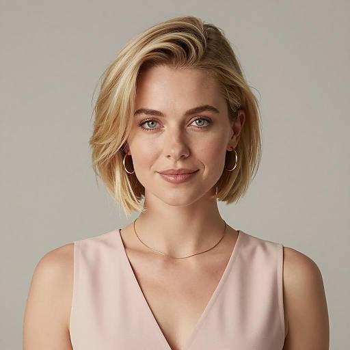 Elegant Portrait of a Blonde Woman