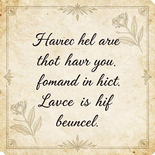 Vintage-style text image with floral border: 