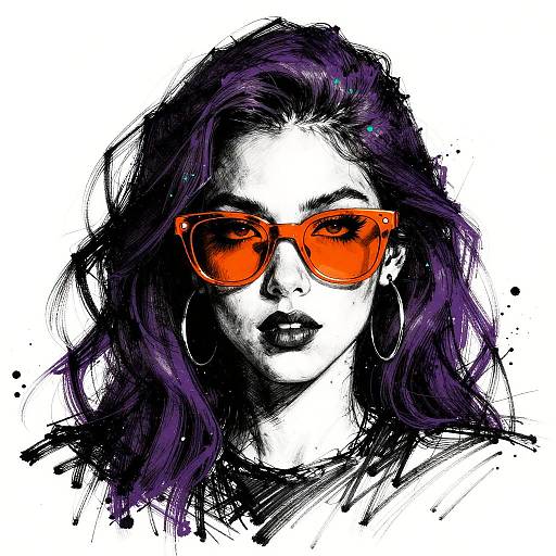 Edgy Urban Grunge Woman Portrait