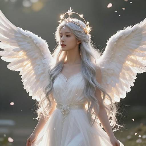 Graceful Serene Angel in Divine Light