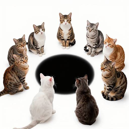 Philosophical Cats Around Black Hole