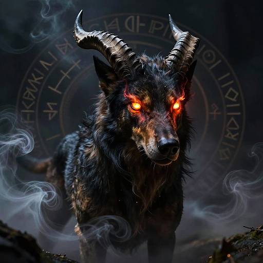Ethereal Hellhound in Dark Fantasy