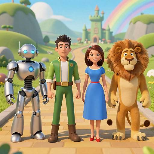 Colorful Characters on a Vibrant Path