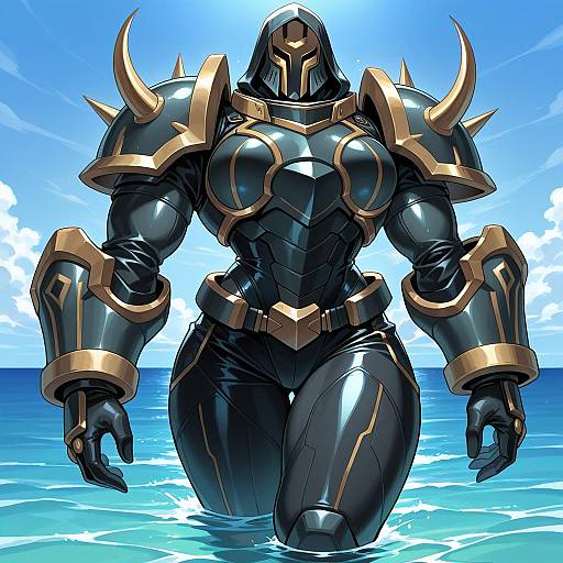 Girl in Ocean with Cetus Coda