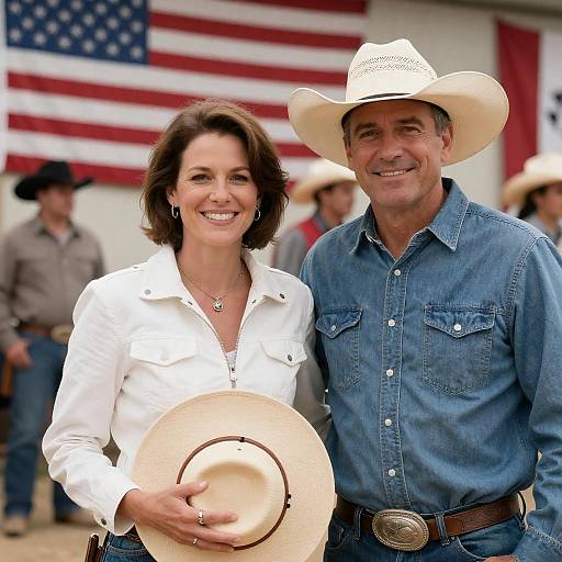 Smiling Couple at Western Event