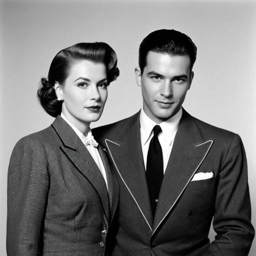 Vintage 1940s Couple in Formal Attire