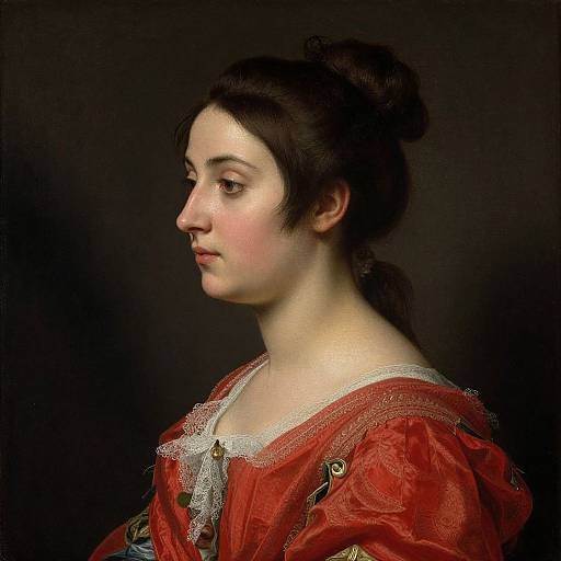 Classical Oil Portrait of Young Woman