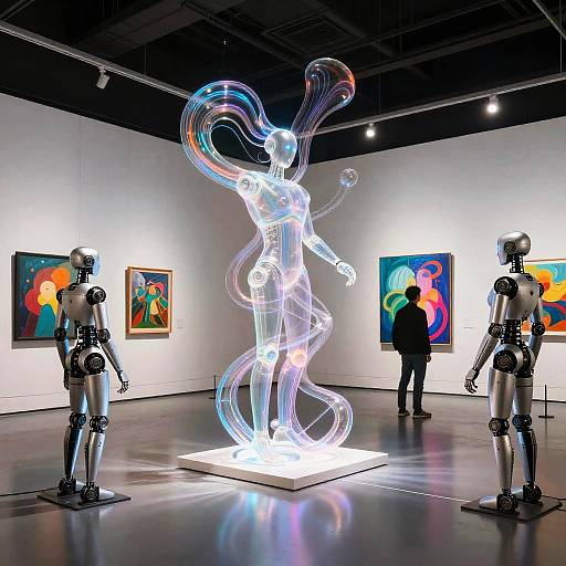 Futuristic AI-Curated Art Gallery