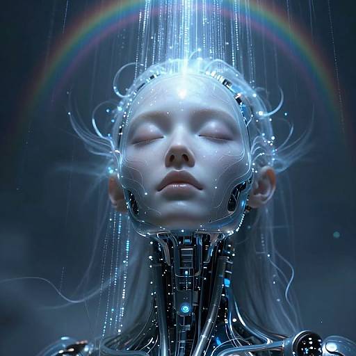 Ethereal Cybernetic Being in Meditation