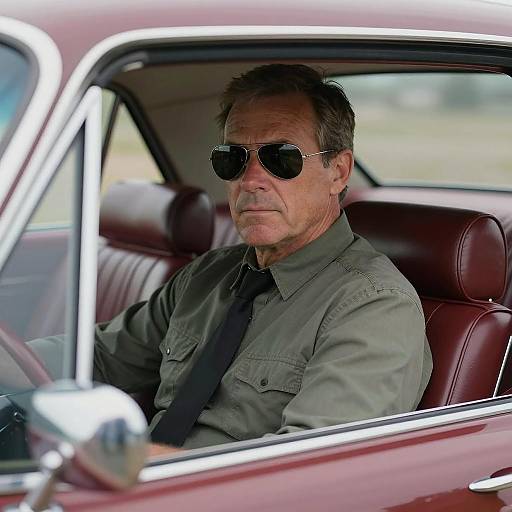 Vintage Car Portrait of a Man