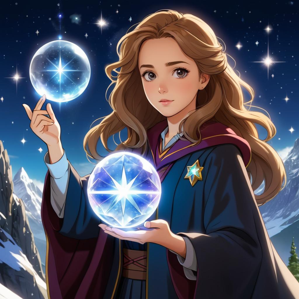 Anime Hermione Granger at Enchanted Peak