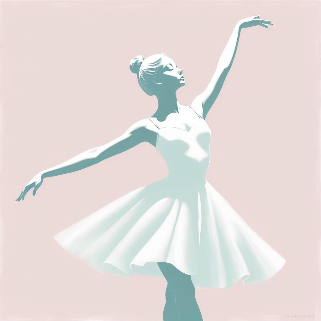 Minimalist Modern Ballet Dancer Art