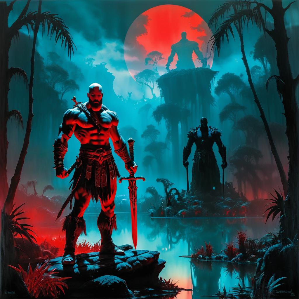 Kratos Amidst a Mysterious Jungle