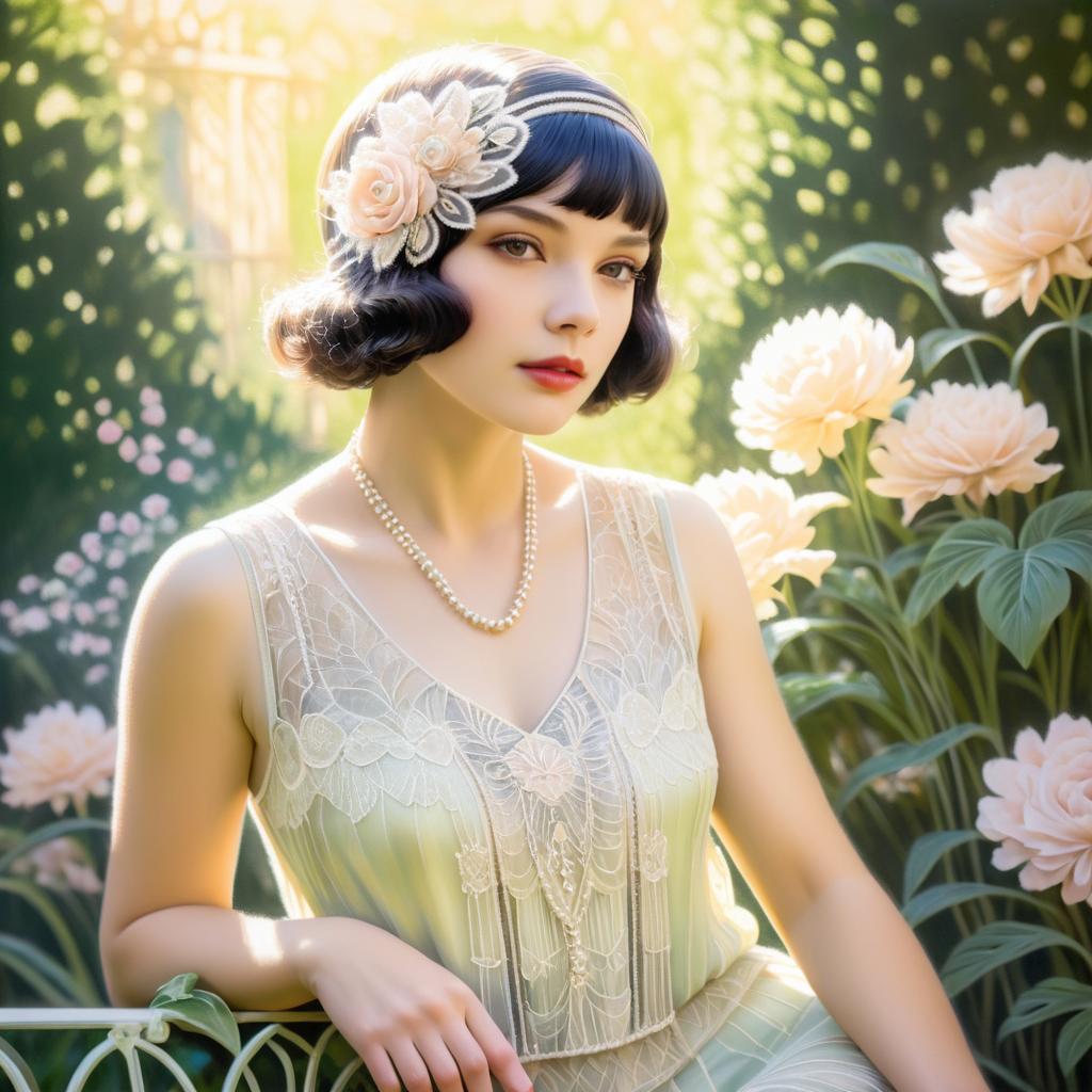 Elegance of a 1920s Flapper in Bloom