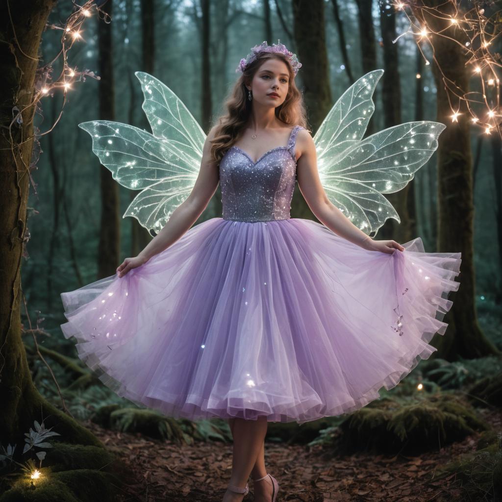 Whimsical Fairy in Enchanted Valentine Outfit