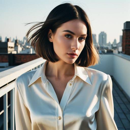 Elegant Bob Hairstyle on Stylish Model