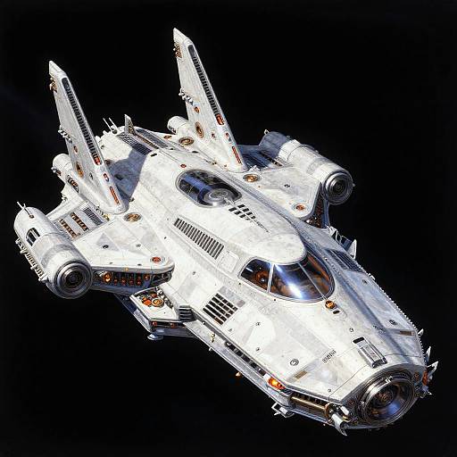 Futuristic Spaceship Inspired by Frazetta and Barlowe