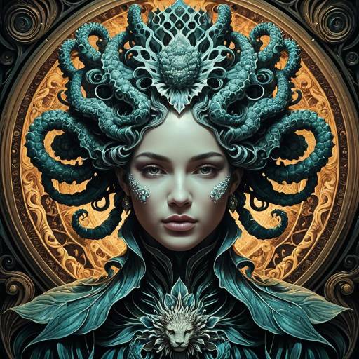 Portrait of a Beautiful Gorgon Queen