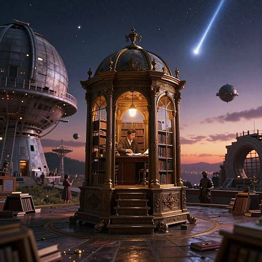 Antique Automaton Librarian at Ruined Observatory