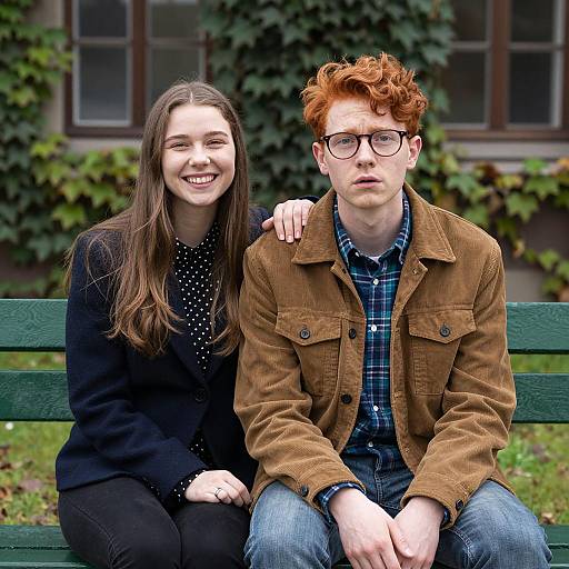 Charming Couple in a Garden Setting