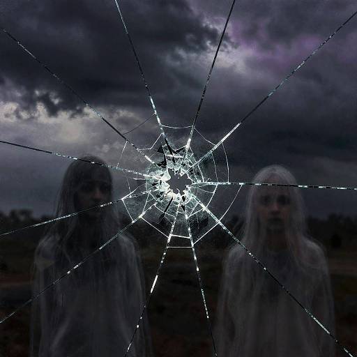 Abstract DSBM Stormy Glass Reflection