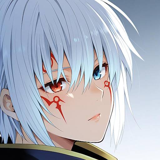 Illustration of Allen walker, d.gray-man in the style of Nigo (aozoragarou)