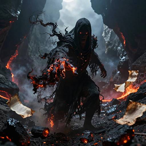 Smoldering Wraith in Sunless Magma Chasm