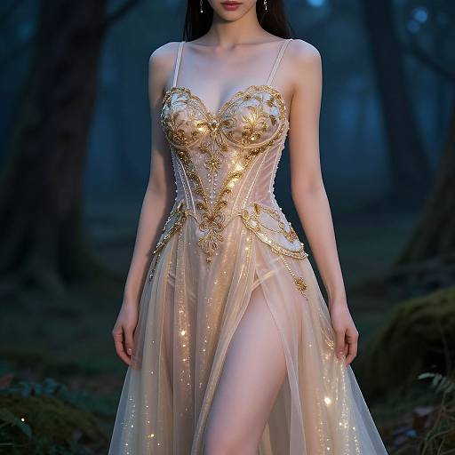 Fantasy Gown in Enchanted Forest