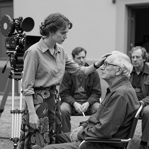 Emotional Moment on Film Set