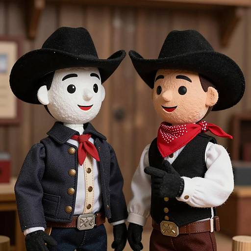 Western Puppets in a Rustic Setting