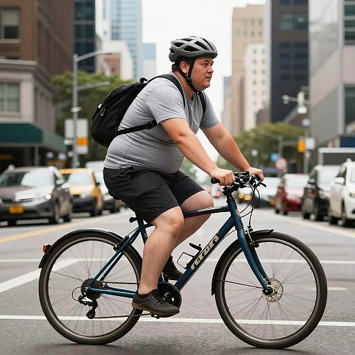 Confident Cyclist in Urban Portrait