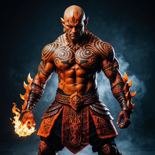 Fiery Asura Cosplay Costume Showcase
