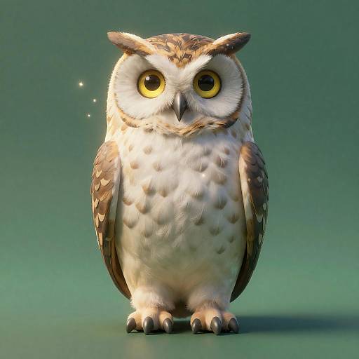 Art Deco Glowing Oversized Owl