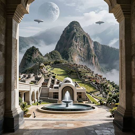 Futuristic Rainforest Cityscape POV