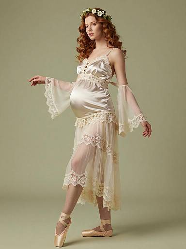 Ethereal Bohemian Maternity Fashion Portrait