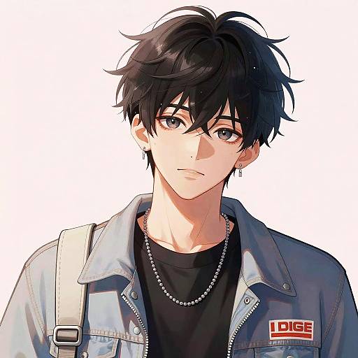 Stylish Manhwa Boy Portrait